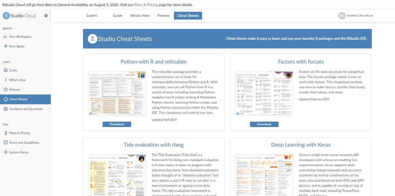 rstudio cloud