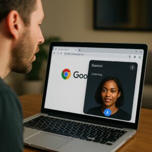 Google integra Gemini in Chrome: il chatbot AI diventa un assistente vocale intelligente nel browser