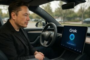 Grok arriva sulle Tesla: l’intelligenza artificiale di Elon Musk si integra nelle auto