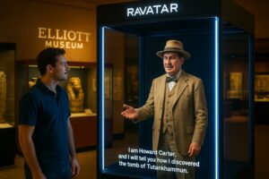 Elliott Museum presenta l’ologramma AI interattivo dell’archeologo Howard Carter