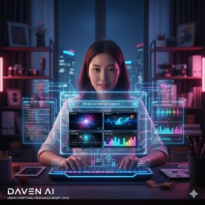 DAVEN AI lancia la piattaforma integrata che trasforma il prompt testuale in un’opera multimediale
