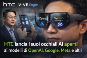 HTC punta sugli occhiali AI open Vive Eagle