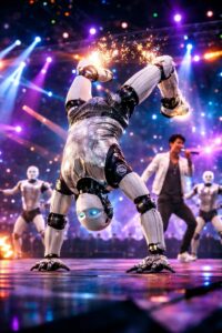 Un robot umanoide Unitree Robotics conquista il palco e Musk con balli e capriole