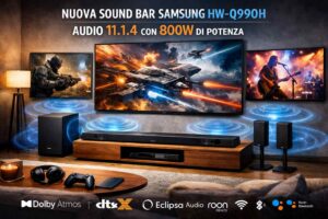 AI, potenza e audio immersivo per l’home cinema per la nuova soundbar Samsung HW-Q990H