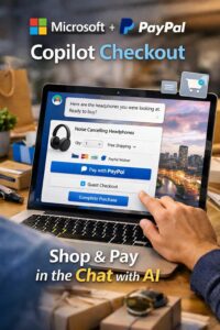 Copilot Checkout: Microsoft integra PayPal per fare acquisti e pagamenti direttamente in Copilot