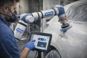Il robot collaborativo per la carteggiatura: come funziona il cobot Norton in carrozzeria