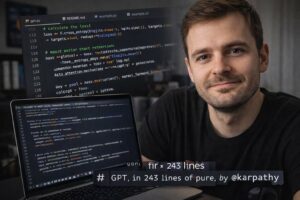 Andrej Karpathy ricrea GPT in 243 righe di codice Python