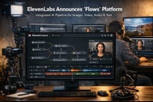 ElevenLabs introduce Flows, AI multimodale che integra voce, video, immagini e musica in un solo workflow