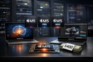 I nuovi MacBook con chip M5, M5 Pro e M5 Max promettono prestazioni AI superiori ma con aumenti di prezzo fino a 400 dollari