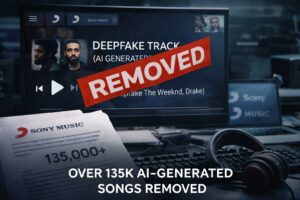 Sony Music rimuove oltre 135 mila brani generati con l’intelligenza artificiale