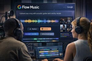 Google Flow Music con Lyria 3 Pro per la produzione e l’editing audio basati su linguaggio naturale