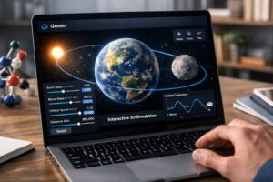 Google Gemini diventa interattivo: ora puoi creare e muovere modelli 3D per studiare la scienza