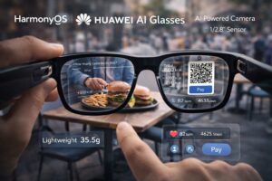 Huawei AI Glasses: occhiali intelligenti con fotocamera, traduzioni e pagamenti a portata di sguardo