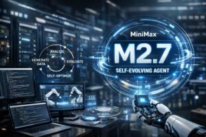 MiniMax M2.7, self-evolving agent model AI