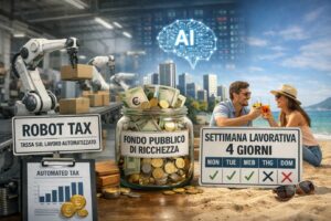 OpenAI propone tassa sui robot, fondo pubblico e settimana lavorativa di quattro giorni