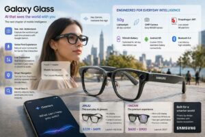 Occhiali smart di Samsung: arrivano i Galaxy Glass con l’intelligenza artificiale di Google