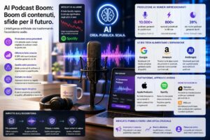 Podcast generati dall’intelligenza artificiale: cambiano qualità e ricavi del settore