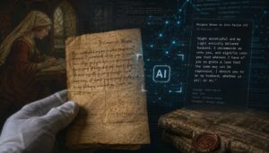 L’intelligenza artificiale fa rivivere la più antica lettera d’amore in inglese con Scribe AI