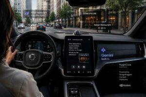 Volvo EX60: Gemini integrato nativamente con accesso alle telecamere di bordo per un’AI conversazionale che vede la strada