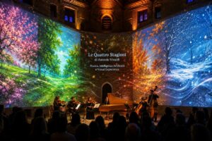 Castello di Foglizzo, Le Quattro Stagioni di Vivaldi diventano un’esperienza immersiva con immagini generate dall’intelligenza artificiale