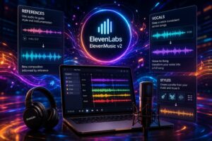 ElevenLabs aggiunge References e Vocals al generatore musicale Music v2, per riferimenti audio e voci riutilizzabili