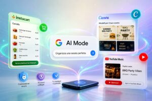 Google collega AI Mode a Instacart, Canva e YouTube Music per eseguire attività direttamente dalla ricerca