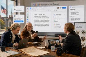 Google Workspace immagina la stesura della Dichiarazione d’Indipendenza con l’intelligenza artificiale