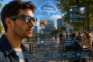 Meta testa occhiali AI con registrazione continua dell’ambiente