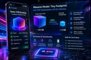 PrismML presenta un modello AI da 27 miliardi di parametri compresso sotto i 4 GB ed eseguito su iPhone