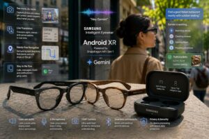 Samsung amplia la gamma di occhiali AI con quattro design e integrazione Gemini