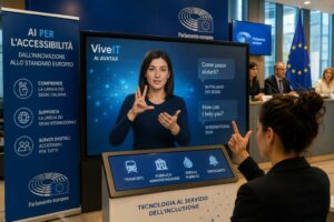 ViveIT presenta al Parlamento europeo un avatar AI che comunica in LIS e lingua dei segni internazionale