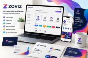 Zoviz usa l’intelligenza artificiale per creare logo, brand kit e materiali marketing coordinati