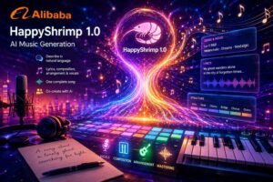 Alibaba lancia HappyShrimp 1.0 per generare brani completi da un prompt