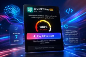 OpenAI testa un reset da 8 dollari per ripristinare subito i limiti settimanali di ChatGPT Plus