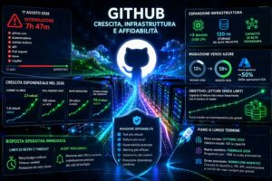 GitHub aggiunge oltre 3 milioni di core CPU mentre i commit mensili salgono a 2,9 miliardi