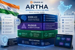 Gnani AI lancia Artha con il modello Evon v3.3 da 30 miliardi di parametri e la piattaforma di agenti Plexus