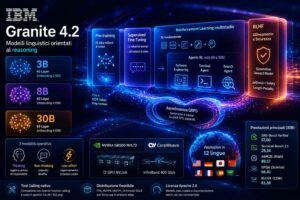 IBM presenta Granite 4.2, modelli reasoning da 3B, 8B e 30B parametri addestrati anche in ambienti agentici reali
