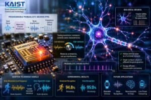 KAIST sviluppa un neurone neuromorfico che utilizza il rumore dei memristori per elaborare segnali a basso consumo