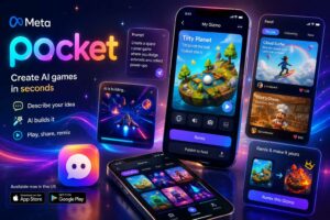 Meta lancia Pocket, app di vibe coding per creare mini giochi e contenuti interattivi con prompt testuali