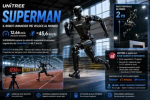 Unitree presenta il robot umanoide Superman capace di correre a 45,6 km/h