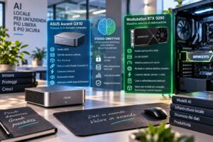 AI locale in azienda: ASUS Ascent GX10 e workstation RTX 5090 a confronto