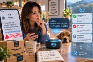 Alexa verifica se email, SMS e chiamate attribuite ad Amazon sono autentici