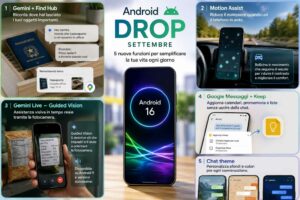 Android introduce cinque nuove funzioni con Gemini, Find Hub, Motion Assist e Guided Vision