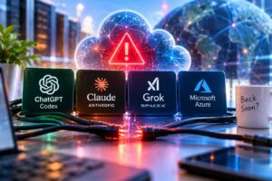 ChatGPT, Claude e Grok colpiti da disservizi simultanei: verifiche sulle infrastrutture cloud