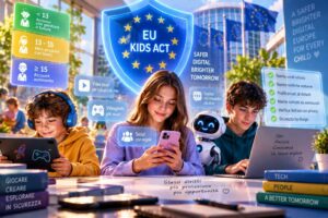EU KIDS Act: nuove regole per social, videogiochi e chatbot AI utilizzati dai minori