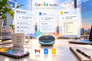 Google porta Gemini Audio in Gmail, Docs e Keep per gestire email, documenti e note con la voce