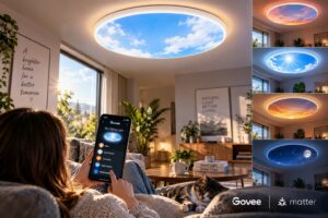 Govee Sky Ceiling Light simula la luce naturale con AI, DaySync e supporto Matter