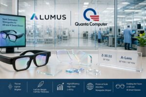Lumus concede a Quanta la licenza per produrre waveguide destinate agli occhiali AI