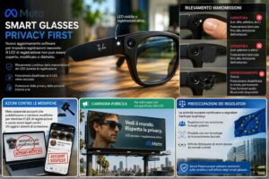 Meta aggiorna gli smart glasses per bloccare le riprese quando il LED viene coperto o manomesso
