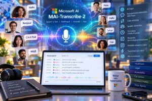 Microsoft MAI-Transcribe-2: trascrizione vocale in 60 lingue con diarizzazione e latenza ridotta